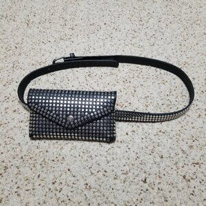Forever 21 Studded Black Faux Leather Belt Bag